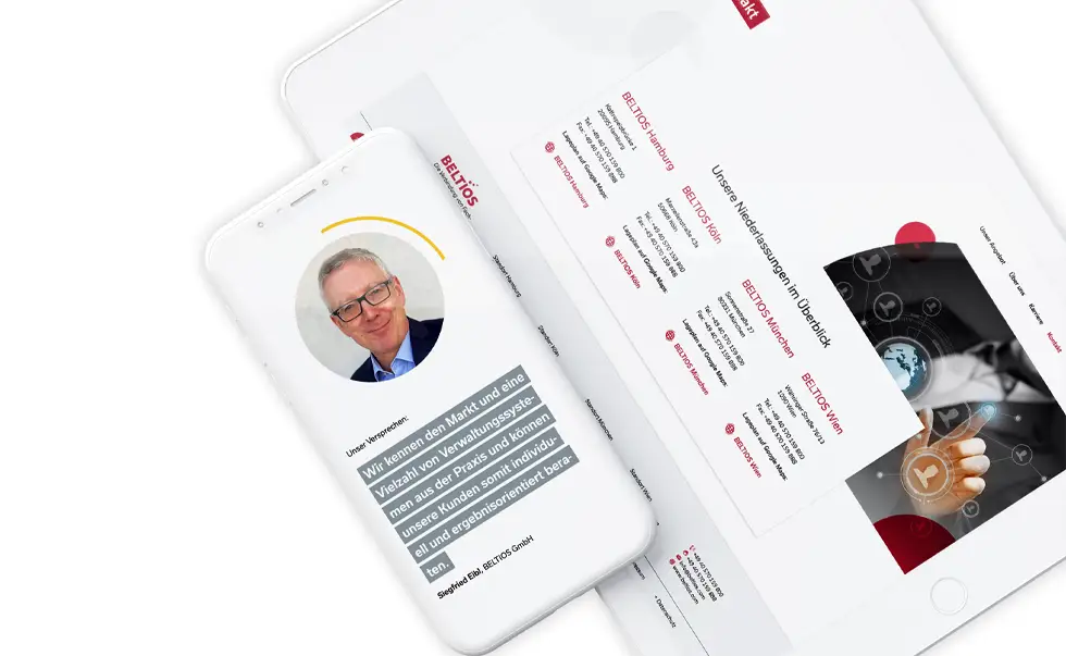 Rebranding BELTIOS: Website Re-Design auf Smartphone und Tablet