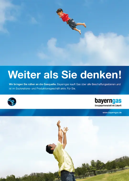 Energiewirtschaft: Anzeige im B2B-Bereich – Bayerngas