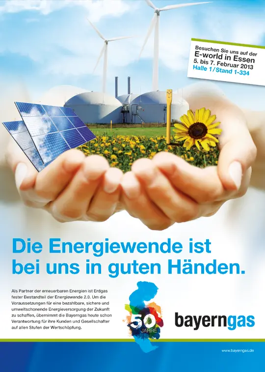 Energiewirtschaft: Anzeige im B2B-Bereich – Bayerngas