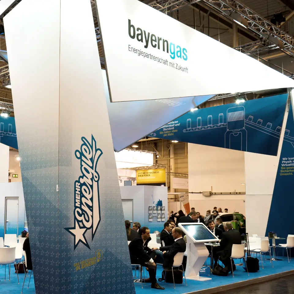 Messe Energiewirtschaft: Messestand der Bayerngas auf der E-World 2017