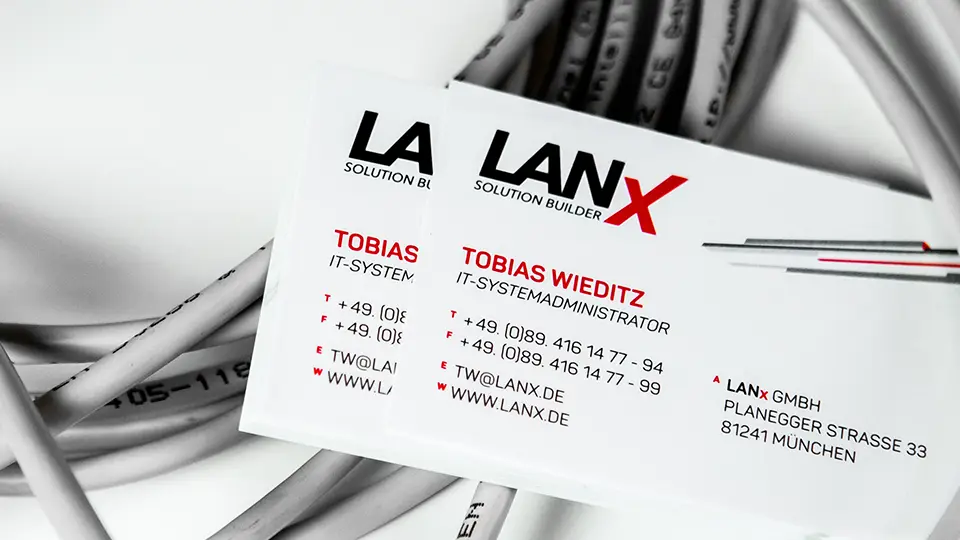 Geschäftsausstattung IT Service: Visitenkarten LANx