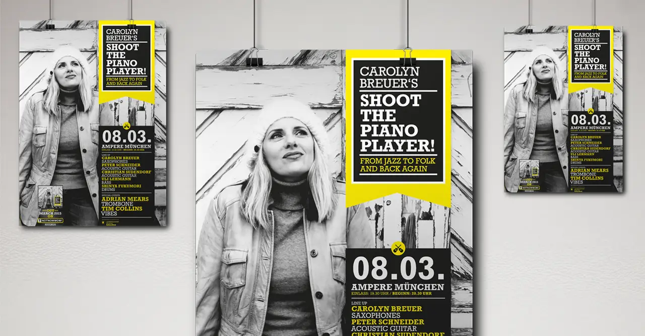 Design Paket Jazzmusikerin Carolyn Breuer: Plakate