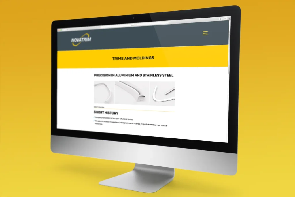 Website-Design auf Desktop-Rechner