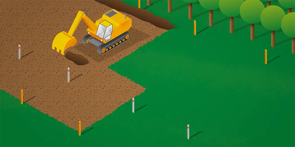 Illustrationen Pipeline-Bau: Baufeldfreimachung