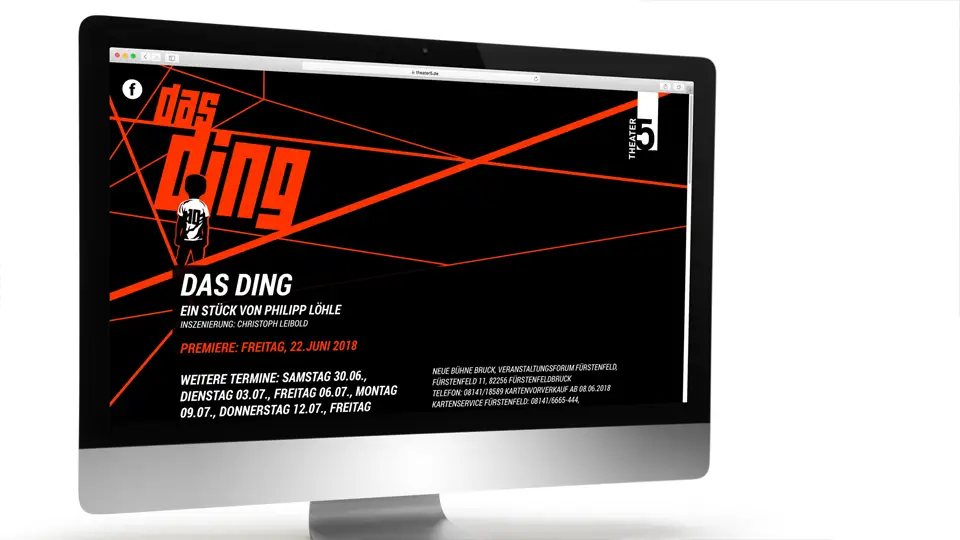 Design Paket Theater5: Website zum Stück „Das Ding“