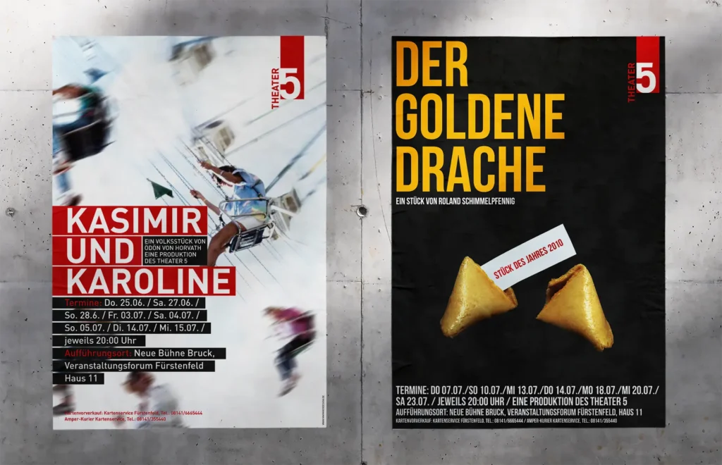 Kultur Branding Theater5: Plakate – Kasimier und Karoline, Der Goldene Drache