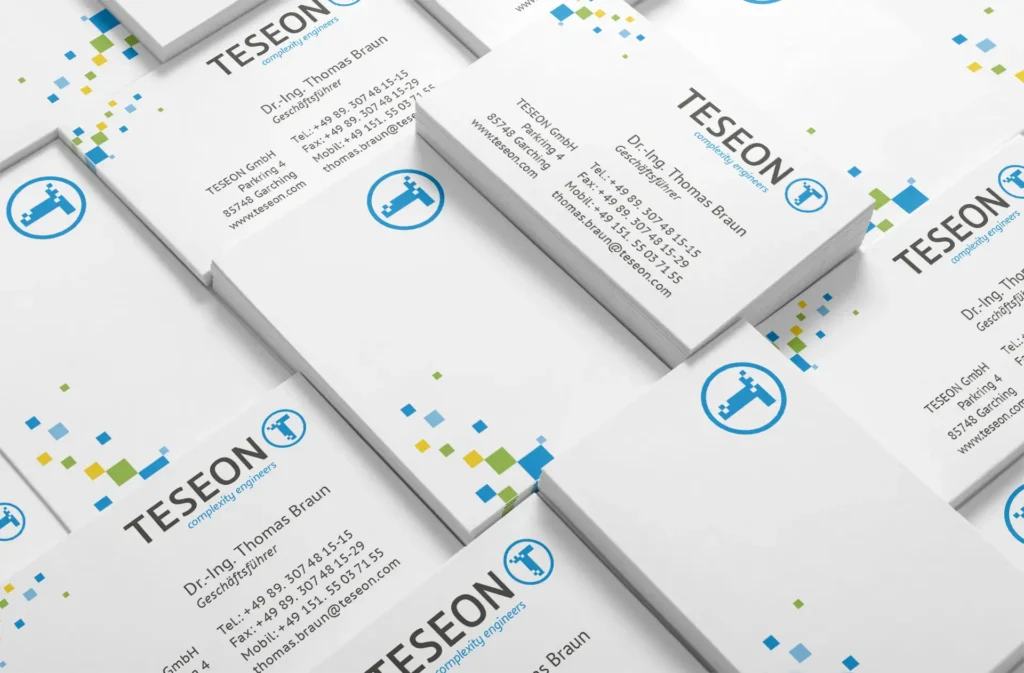 Re-Branding für die Unternehmensberatung TESEON: Visitenkarten