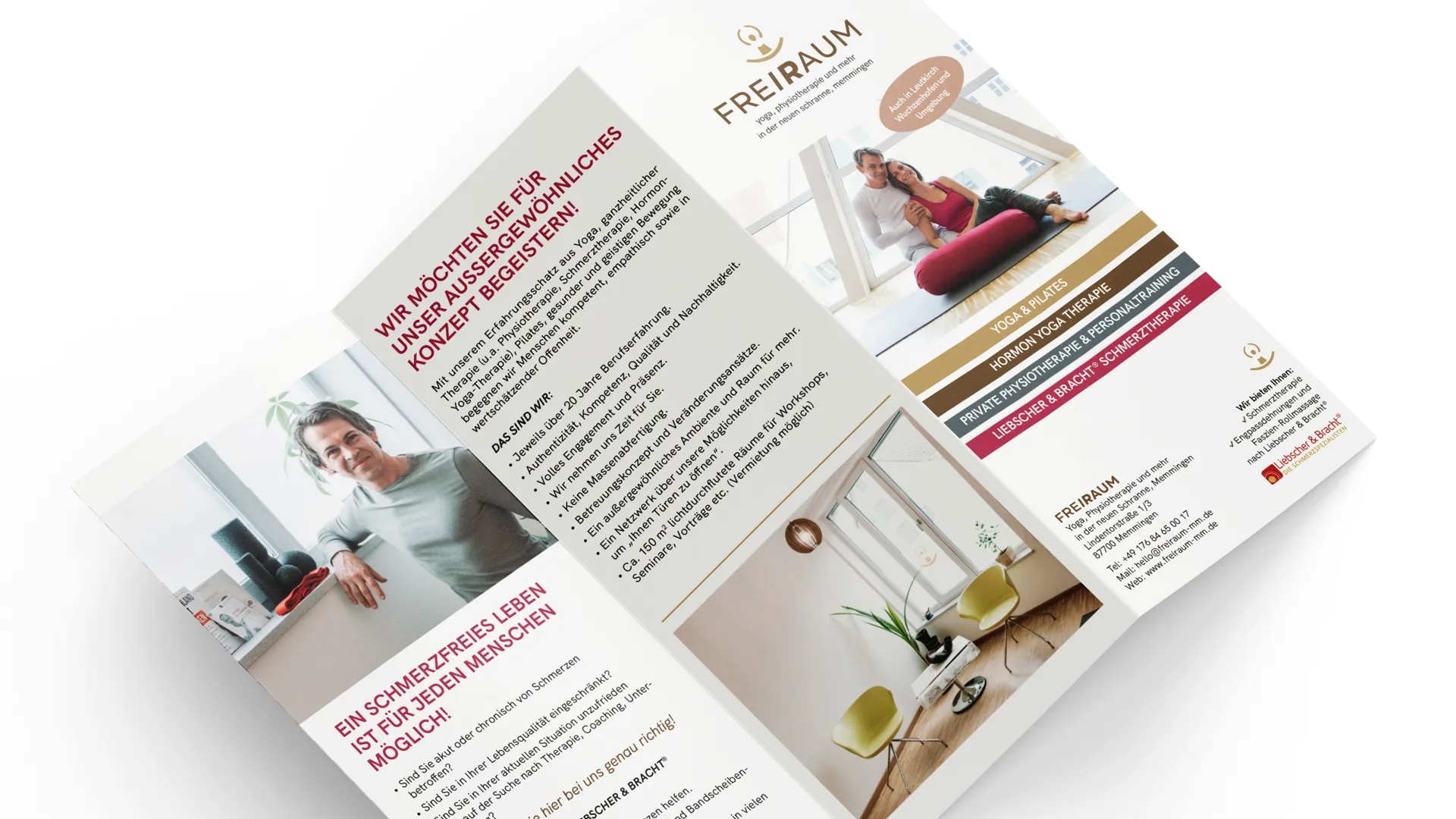 Corporate Design: Yoga- und Physiotherapiestudio – Yogastudio Flyer