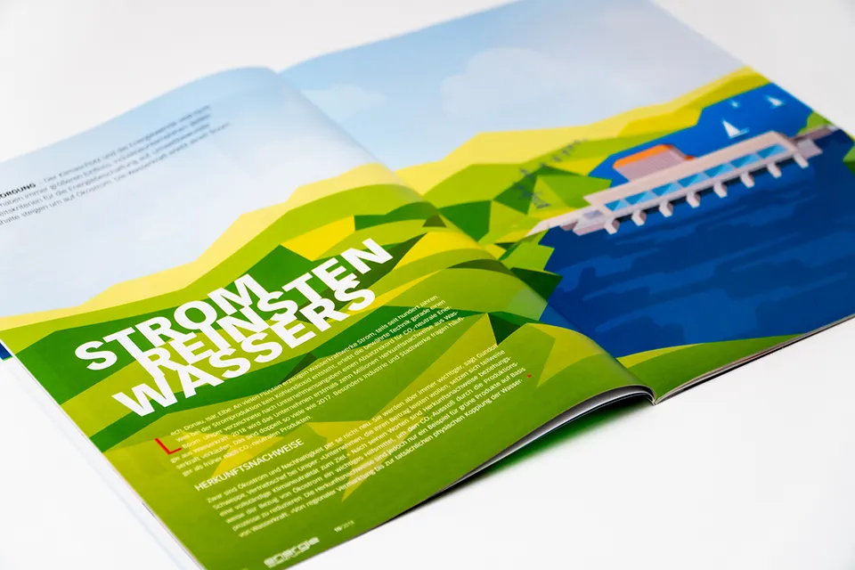 Editorial Design: Energiespektrum – Wasserkraft
