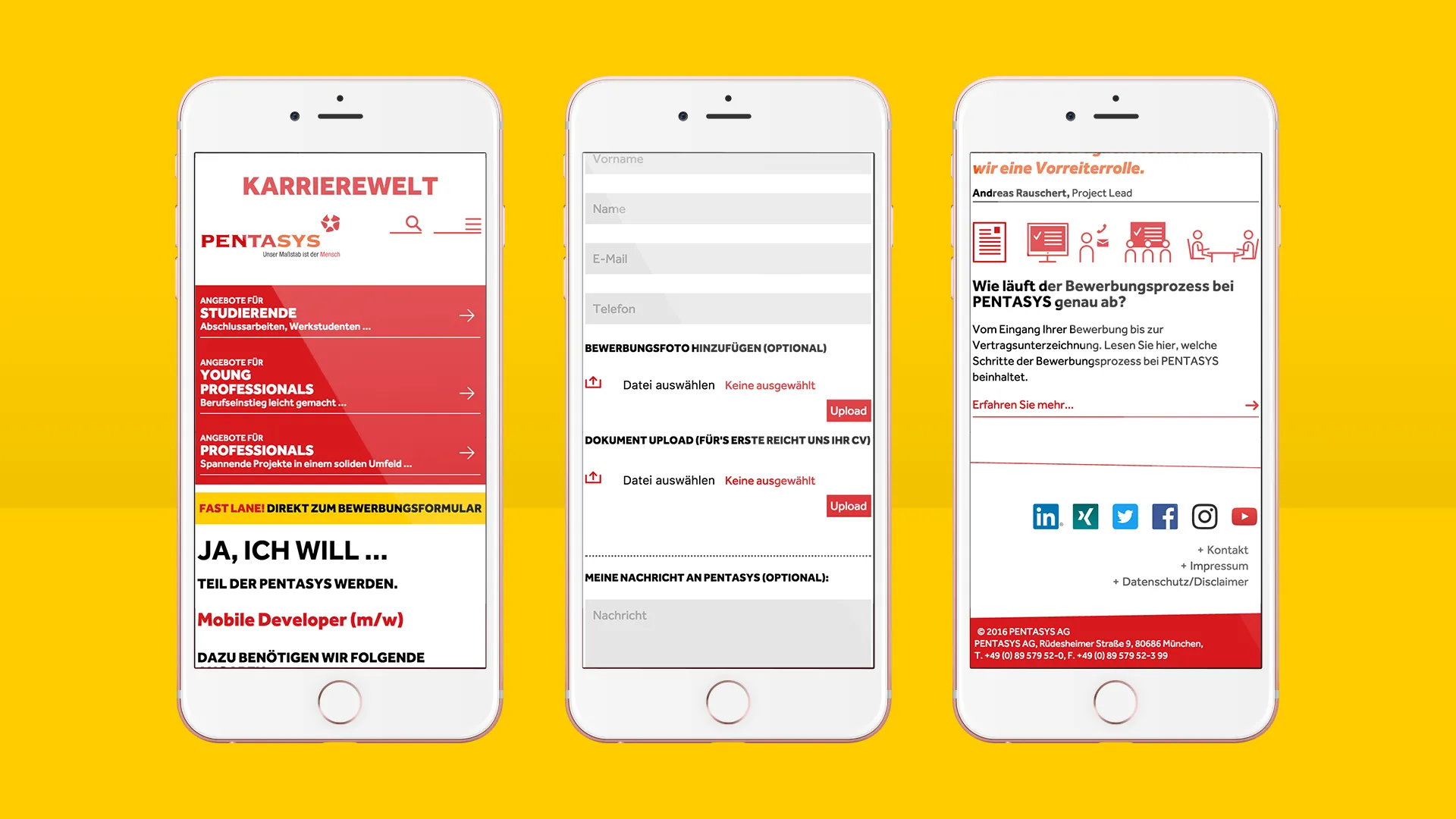 Employer Branding: Recruiting Website Mobile Darstellung