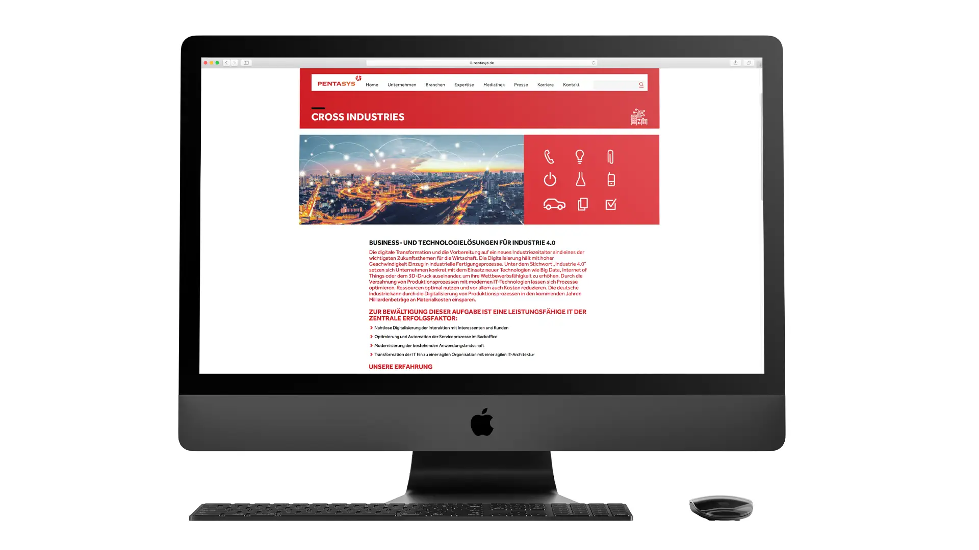 Corporate Website IT Beratung – Cross Industries