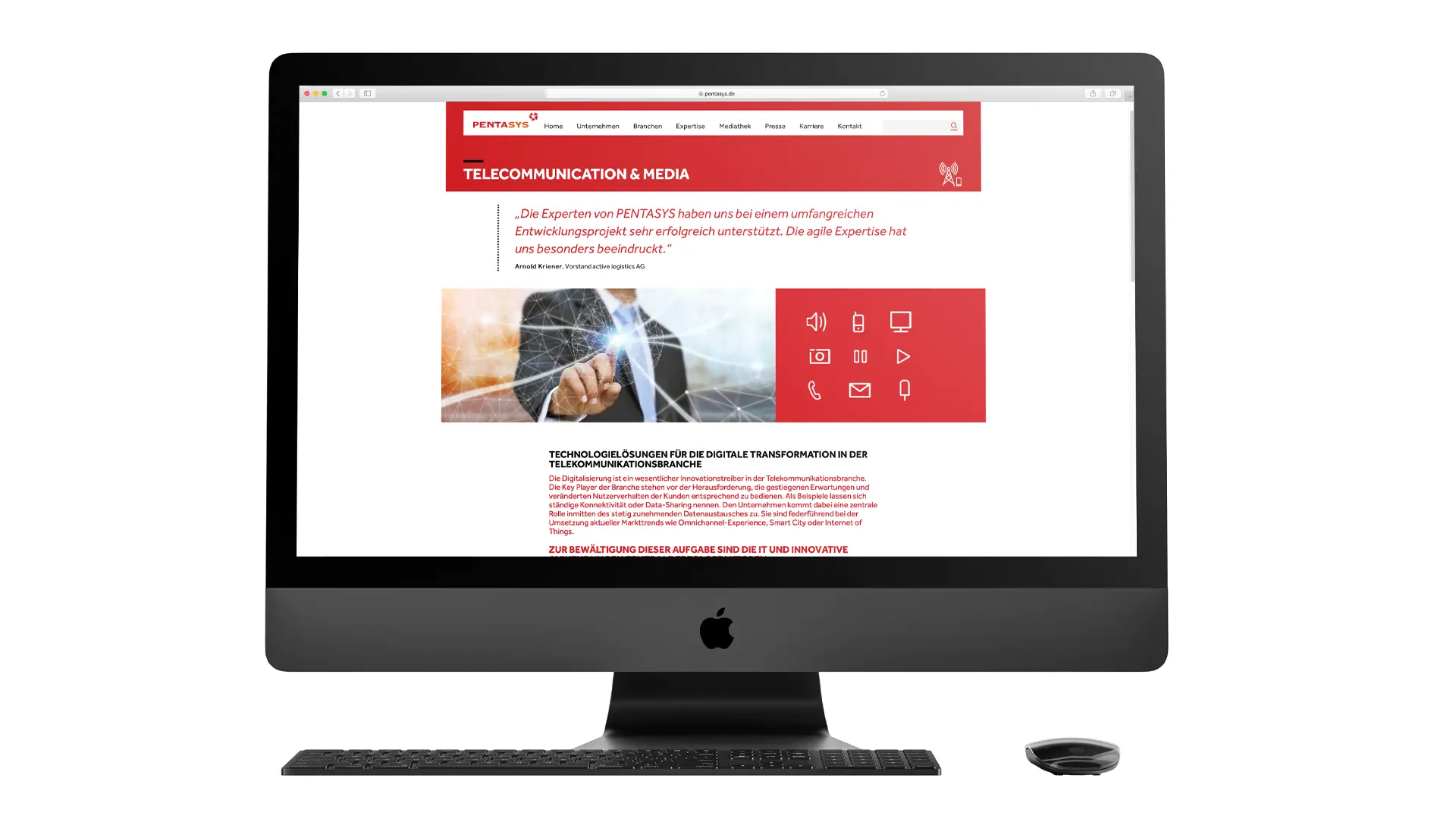 Corporate Website IT Beratung – Telecommunication & Media