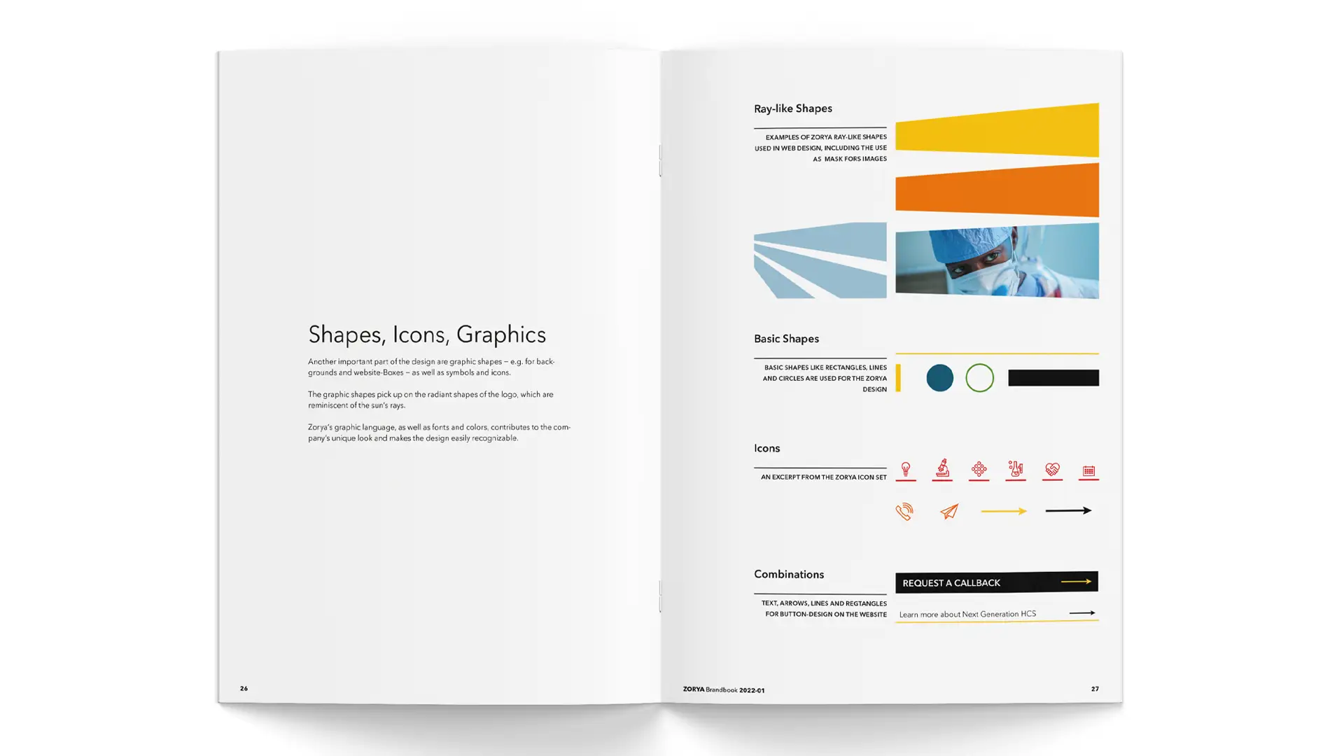 Life Science Branding: Brandbook – Shapes, Graphics