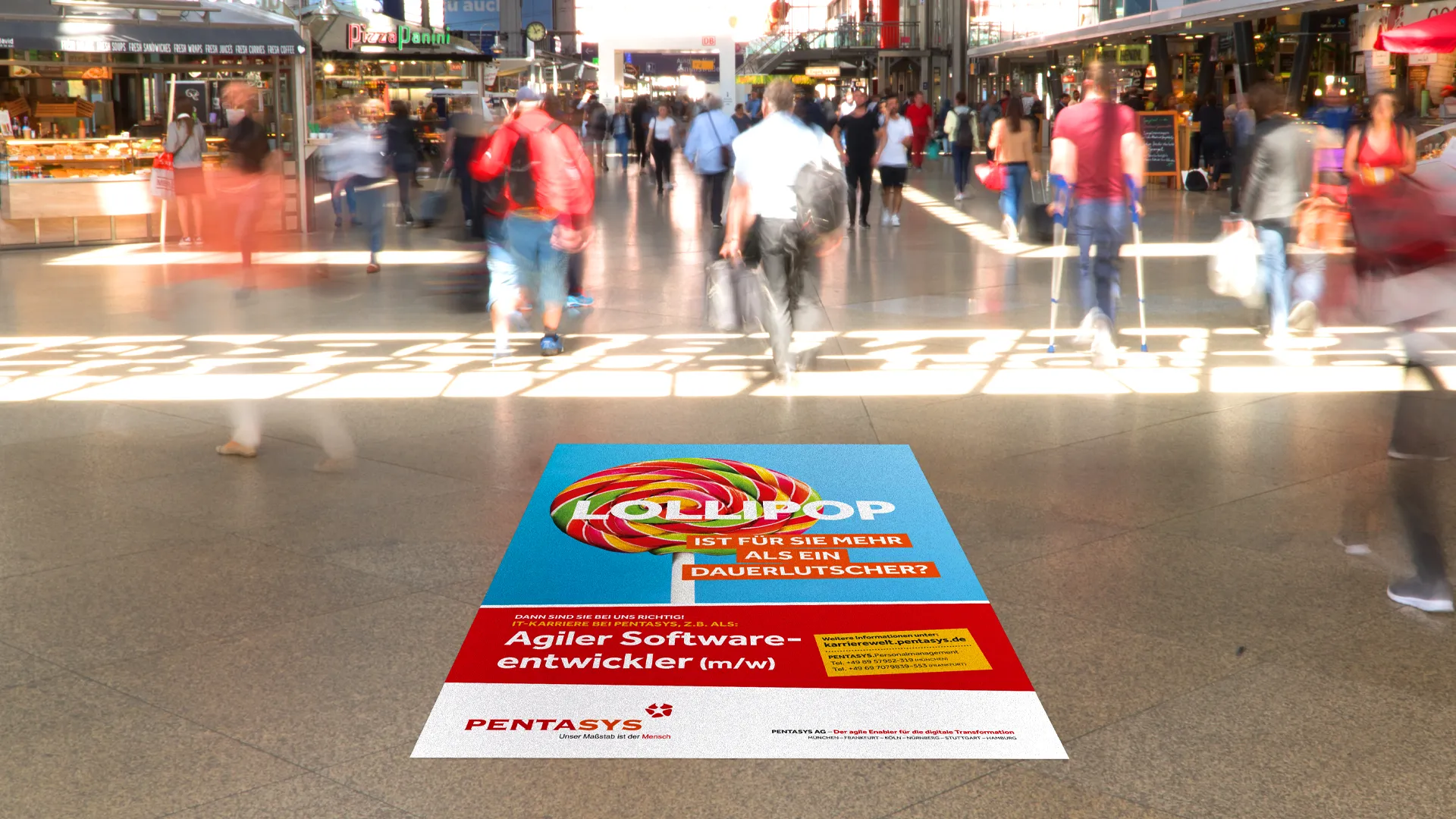 Employer Branding: Recruiting Kampagne am Bahnhof