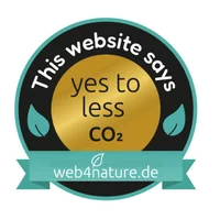 Gold-Siegel von web4nature für unsere klimabewusste Website mit Green Hosting sowie reduzierten und kompensierten CO2-Emissionen