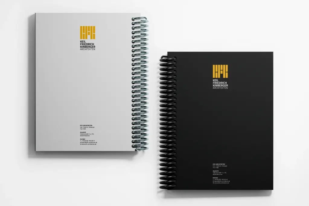 Geschäftsausstattung: Notizbücher mit Logo-Aufdruck