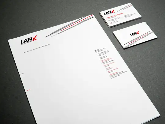 LANX-Briefbogen und Visitenkarte