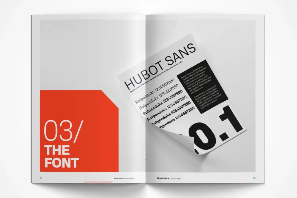 Re-Branding: ALICIA Brandbook Hausschrift – Titel