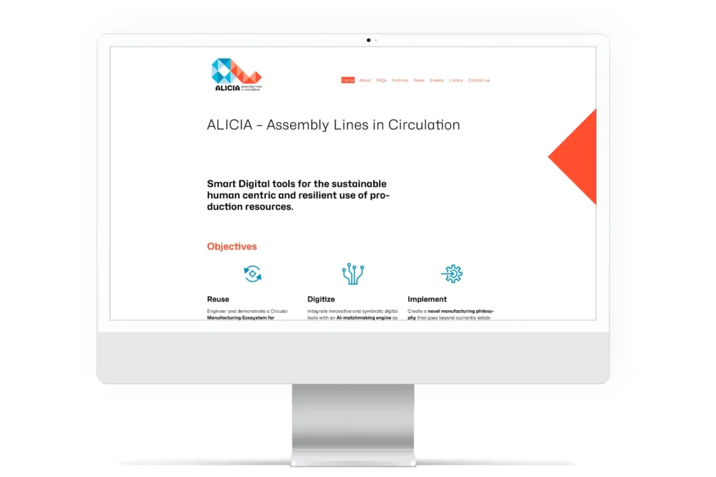 Re-Branding: ALICIA Website Desktop – Homepage