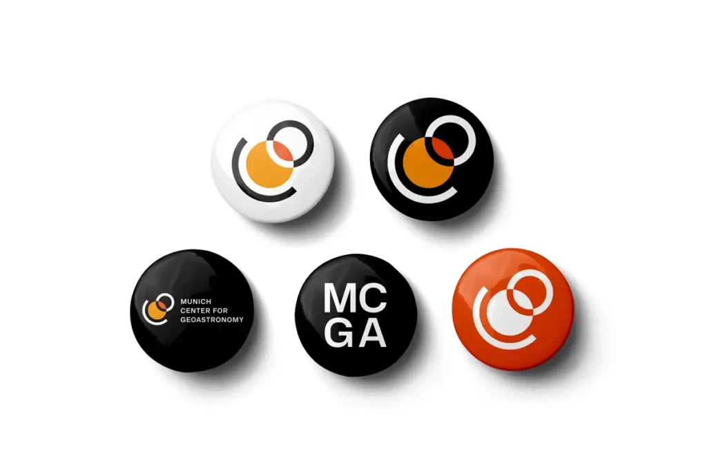 Buttons/Badges für das Munich Center for Geoastronomy