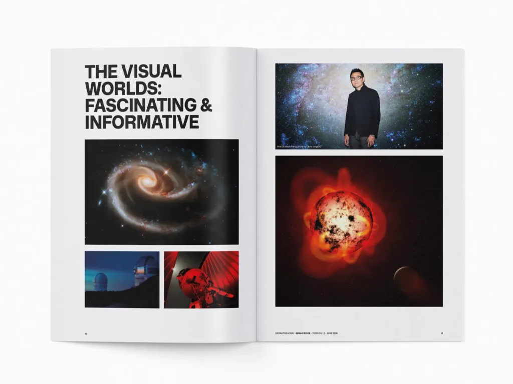 Branding: Brandbook – Bildwelt – zum Basic Branding des Geoastronomy-Projekts