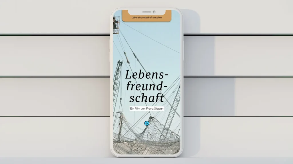 Website-Design: Mobile Ansicht der Website Lebensfreundschaft – Der Film
